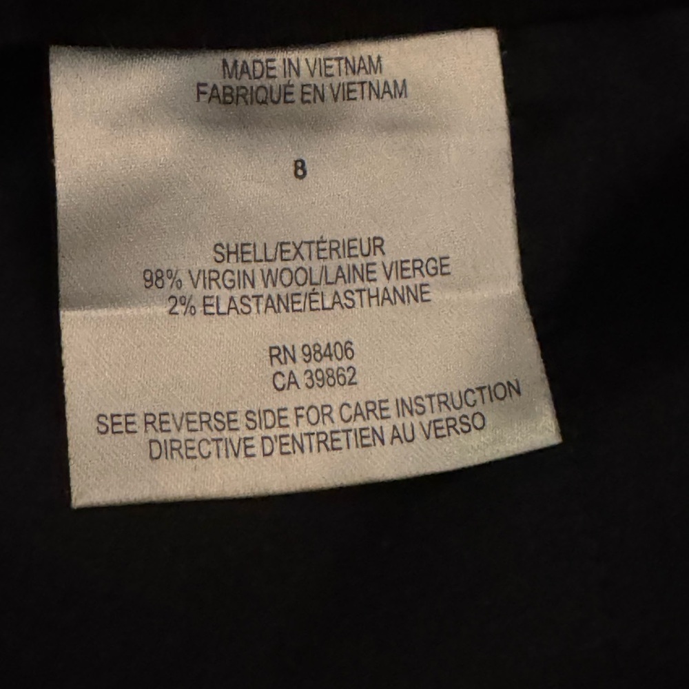 👖 Theory Pinstripe Virgin Wool Blend Trousers - Size 8 - Picture 6 of 9